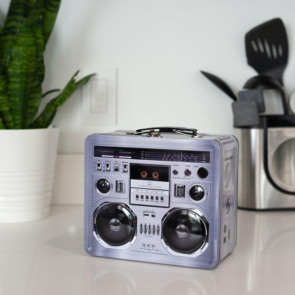 80s Boombox Radio Retro Metal Lunchbox