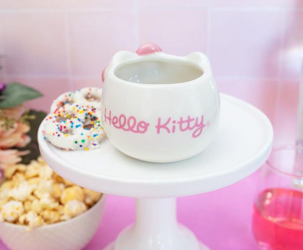 Sanrio Hello Kitty Pink Bow Sculpted Ceramic Mini Mug
