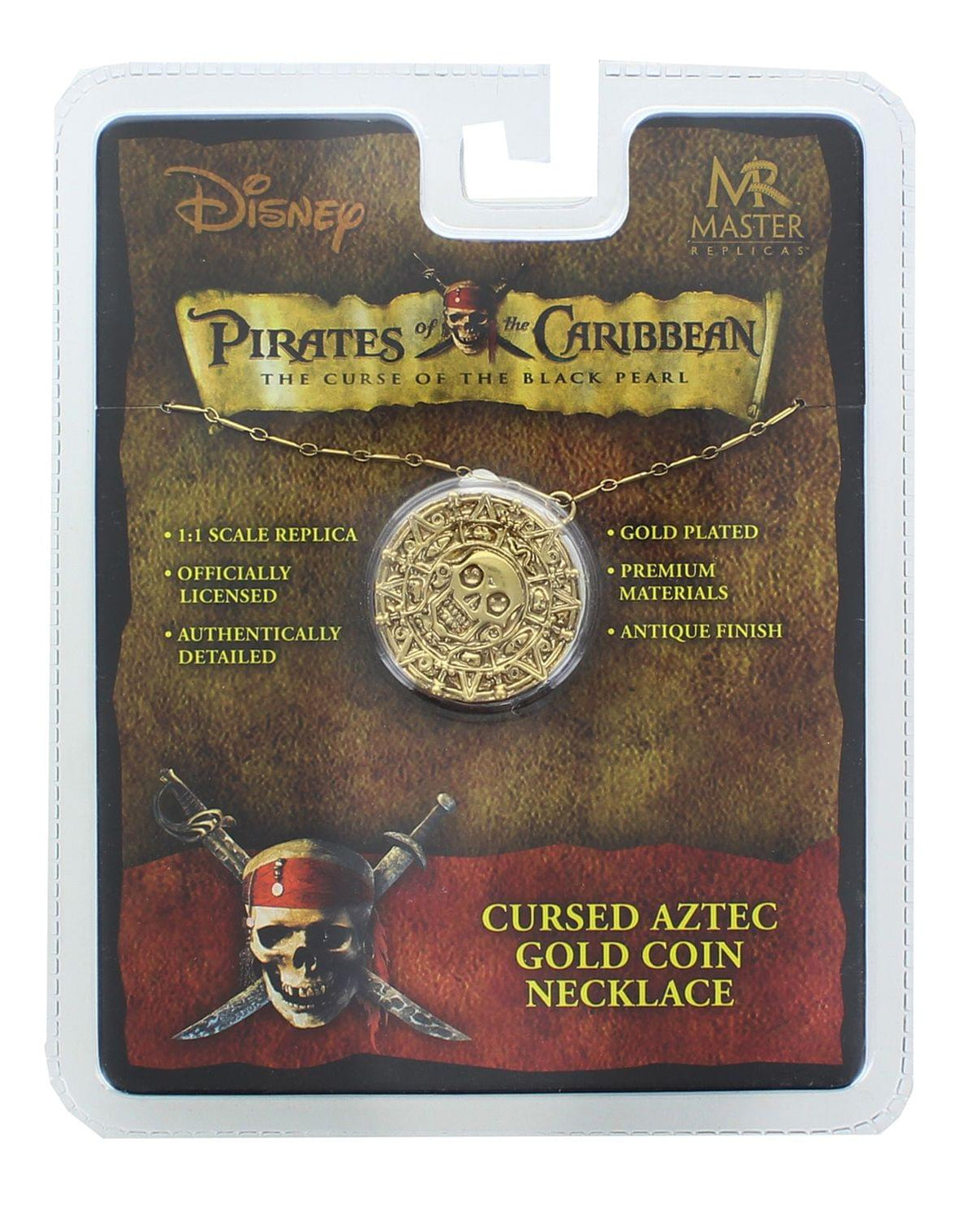 Disney Treasures Pirates of the Caribbean Black Diamond Ship Necklace 1/10  ct tw Sterling Silver & 10K Yellow Gold 19” | Kay