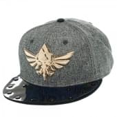 Legend of Zelda Triforce Logo Metal Badge Gray Hat