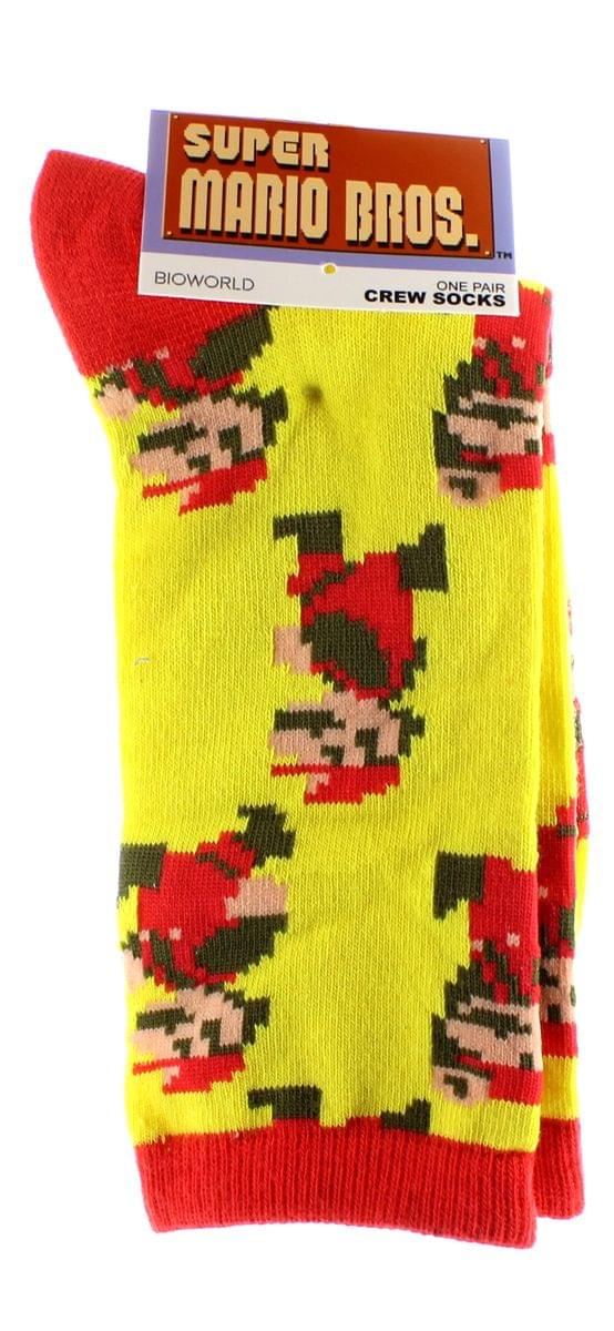 Super Mario Bros. Jumping Mario Crew Socks