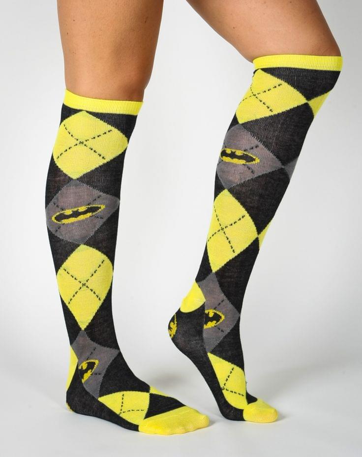 Batman Argyle Knee High Socks