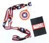 Marvel Captain America Logo Lanyard w/ Logo Charm