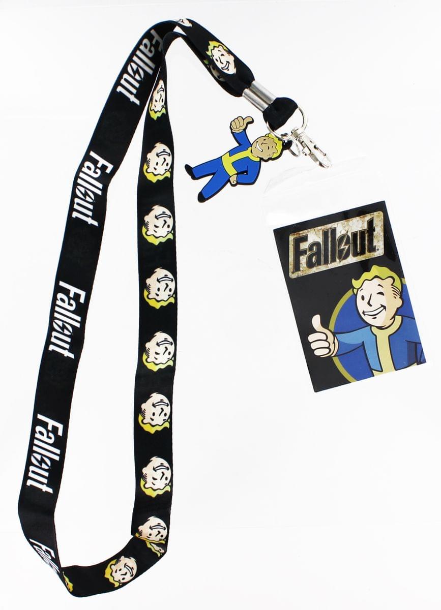 Fallout Vault Boy Lanyard With Vault Boy Charm