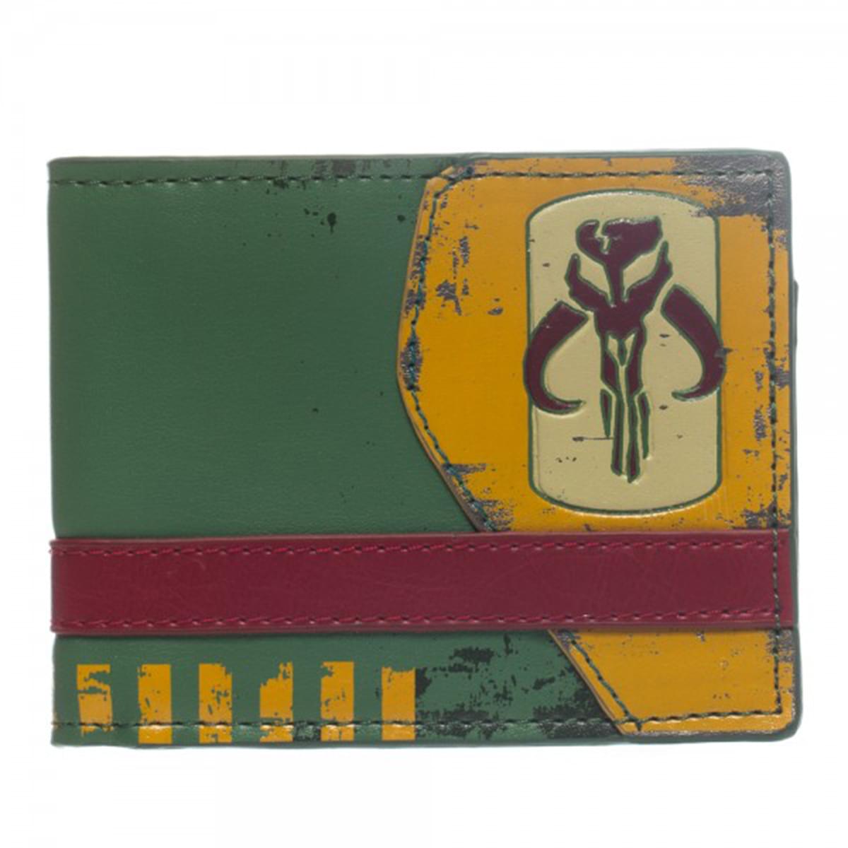 Star Wars Boba Fett Mandalorian Symbol Green Bi-Fold Wallet