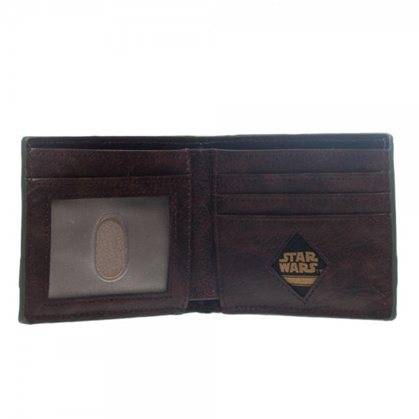 Star Wars Boba Fett Mandalorian Symbol Green Bi-Fold Wallet