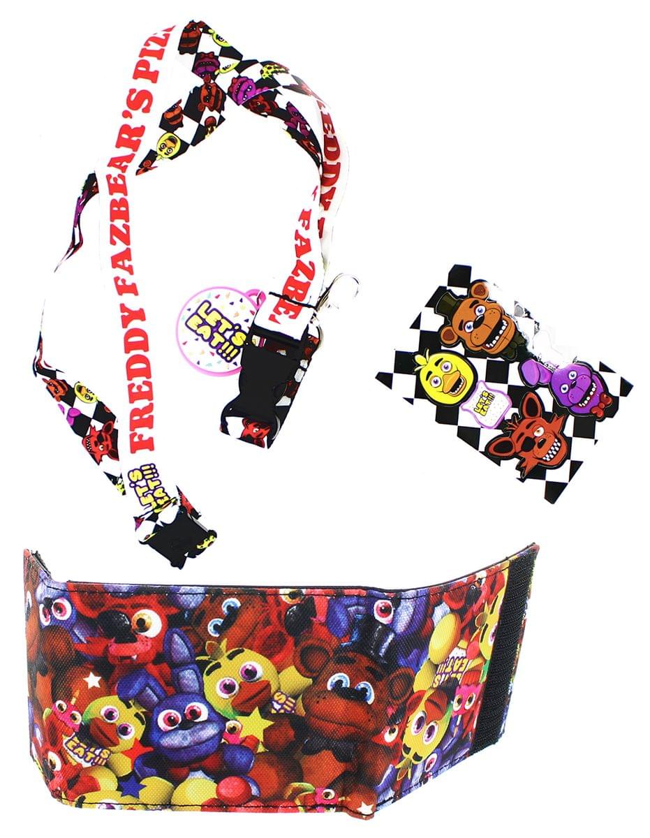 Five Nights at Freddy's Freddy Fazbear Lanyard and Bi-Fold Wallet Bundle