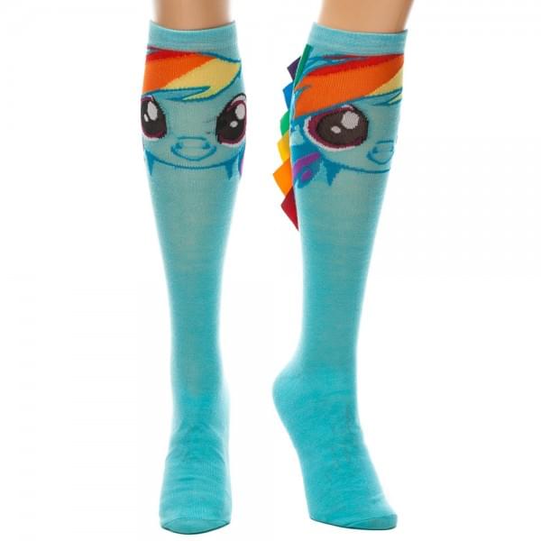 My Little Pony Rainbow Dash Ribbon Knee High Socks With Mane