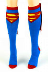 Superman Cape Blue Knee High Socks One Size Fits Most