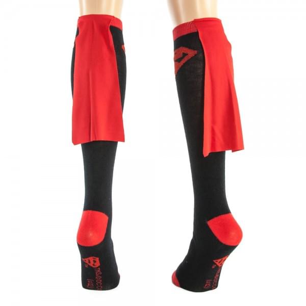 Superman Black Knee High Cape Socks