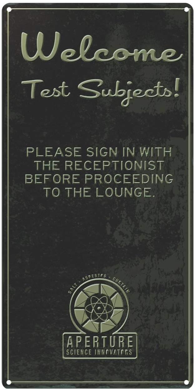 Portal Welcome Tin Wall Sign