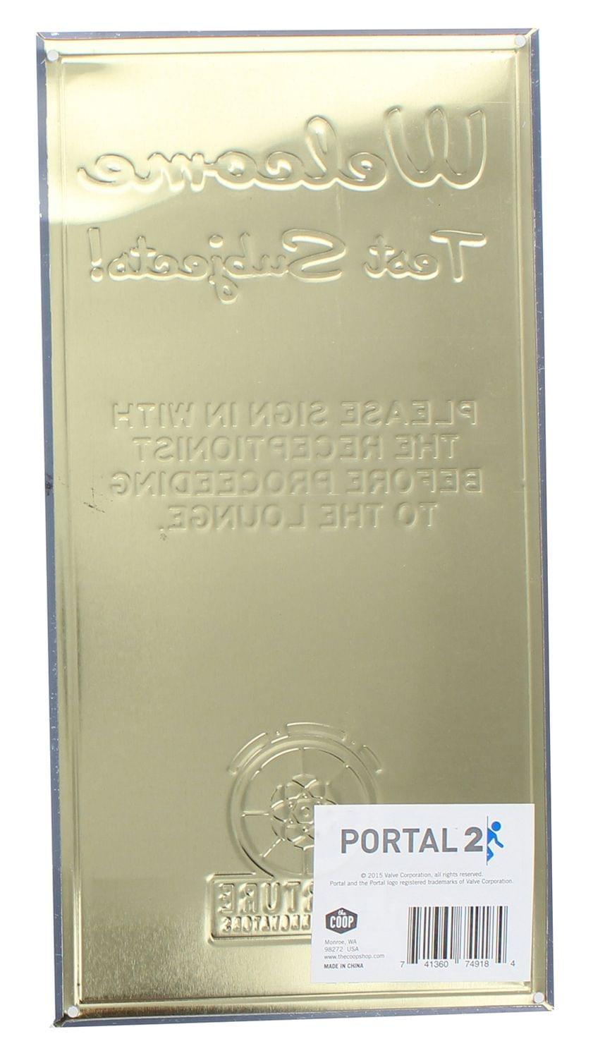 Portal Welcome Tin Wall Sign