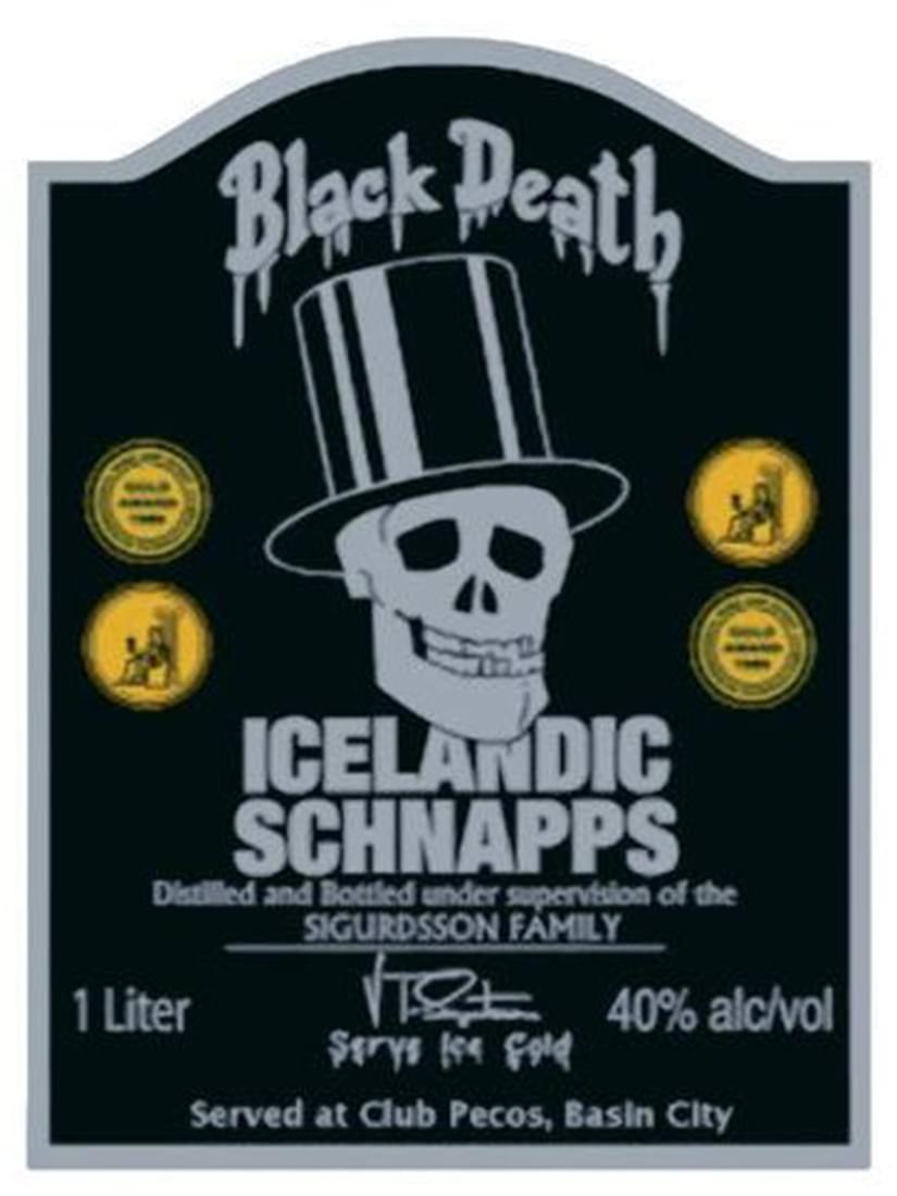 Sin City Movie Tin Sign Black Death Icelandic Schnapps