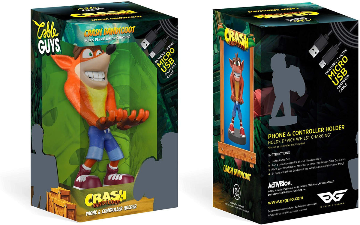 Crash Bandicoot Cable Guys 8-Inch Phone & Controller Holder