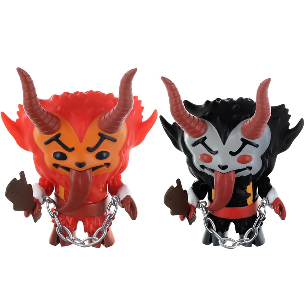 Krampus 5" Vinyl Figure Set of 2, Red and Black