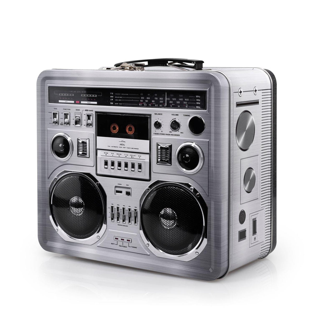 80s Boombox Radio Retro Metal Lunchbox