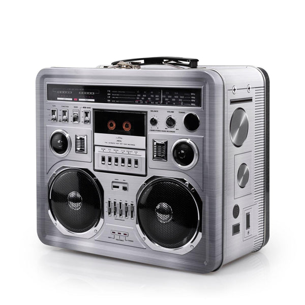 80s Boombox Radio Retro Metal Lunchbox