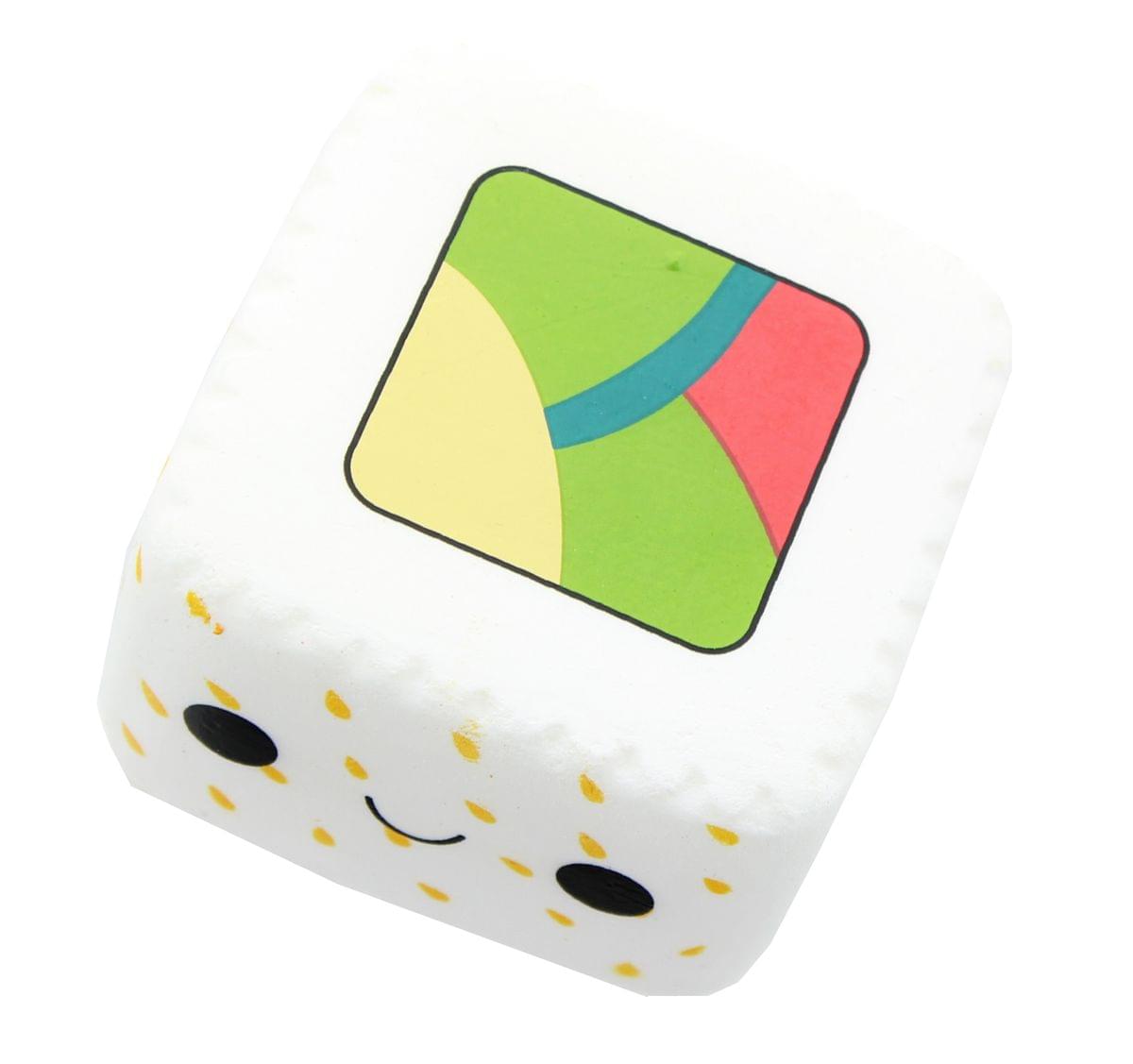 Sushi Foam Squishy Toys Set of 3: Salmon Nigiri, Tamago Egg and Maki Roll