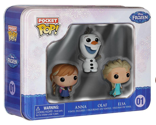 Disney's Frozen Funko Pocket POP Vinyl Figure 3-Pack Tin Elsa, Anna and Olaf