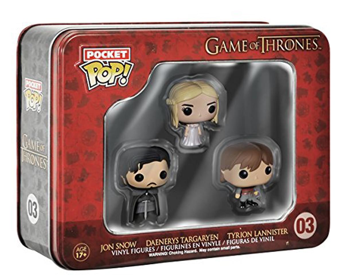 Game of Thrones Funko Pocket POP Vinyl Figure 3-Pack Tin Jon, Tyrion, & Daenerys