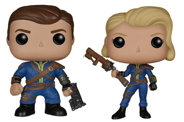 Fallout Funko POP Vinyl Figure Bundle: Lone Wanderer (Male & Female)