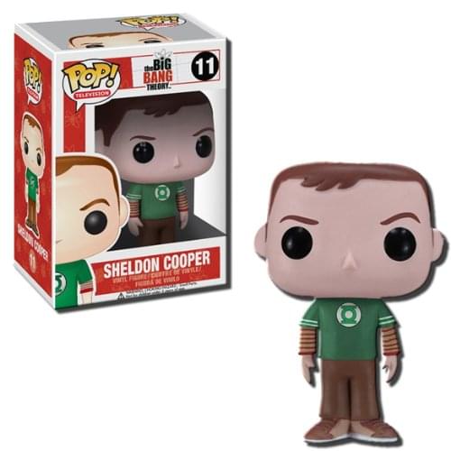 Pop TV Big Bang Theory 5" Vinyl Figure Sheldon In Green Lantern Shirt