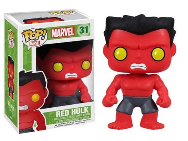 Incredible Hulk Red Hulk Pop Marvel Bobble Vinyl Figure