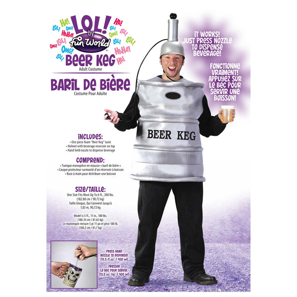 Beer Keg Adult Costume