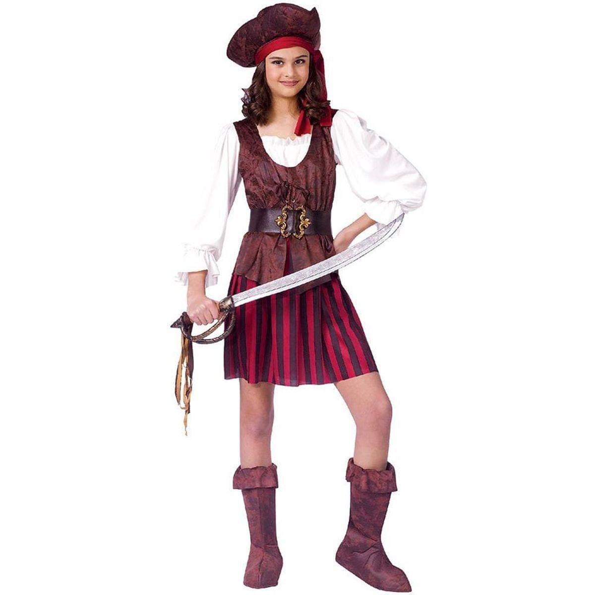 High Seas Female Buccaneer Pirate Child Costume Large