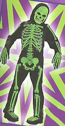 Skelebones Child Costume Green Medium