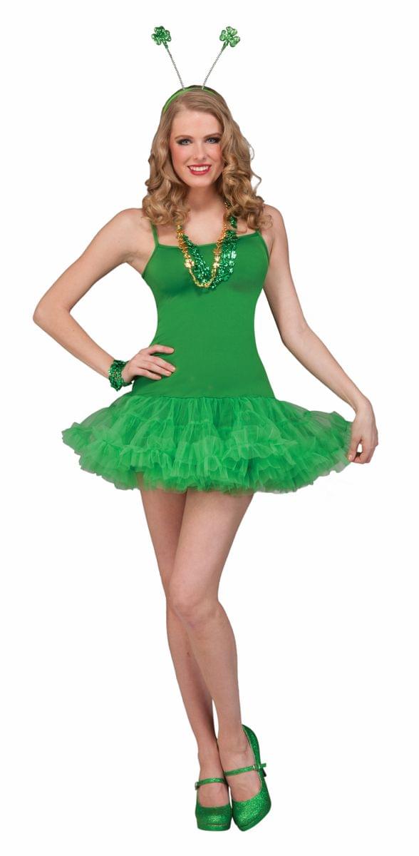 St. Patrick's Green Petticoat Costume Dress Adult One Size Fits Most