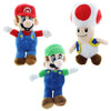 Nintendo 7" Plush Set of 3: Mario, Luigi and Toad