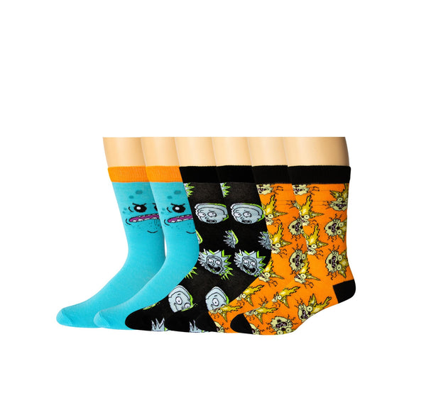 Rick and Morty Crew Socks 3-Pack