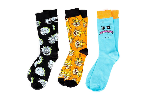 Rick and Morty Crew Socks 3-Pack