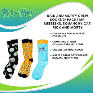 Rick and Morty Crew Socks 3-Pack