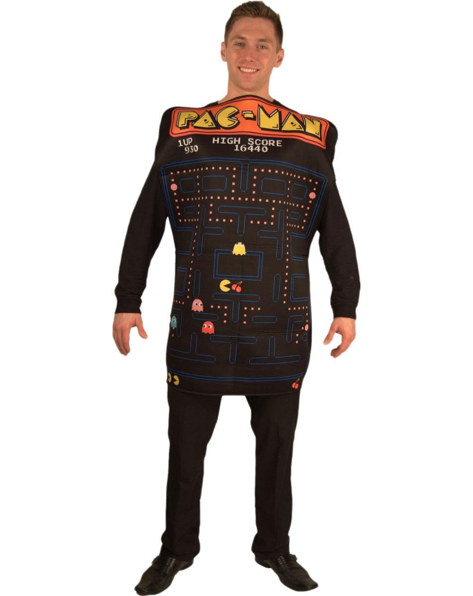 Pac-Man Video Game Screen Poncho Adult Costume