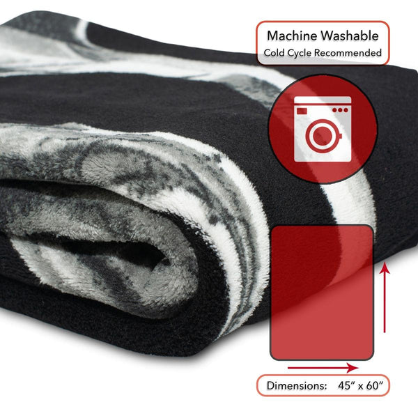 Skyrim Dragon Emblem Lightweight Fleece Throw Blanket