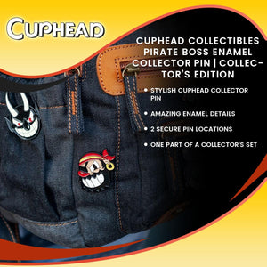 Cuphead Collectibles Pirate Boss Enamel Collector Pin