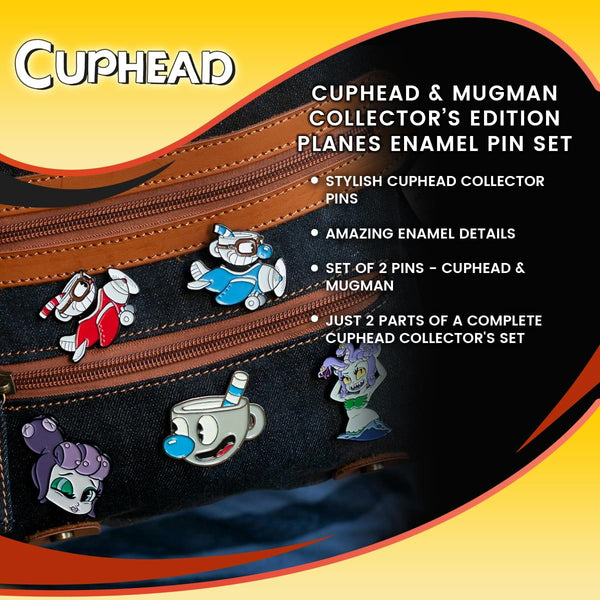 Cuphead & Mugman Collector’s Edition Planes Enamel Pin Set