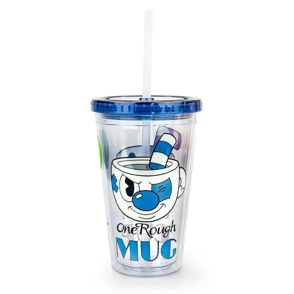 Cuphead One Rough/Tough Cup 16oz Carnival Cup w/ Straw & Lid