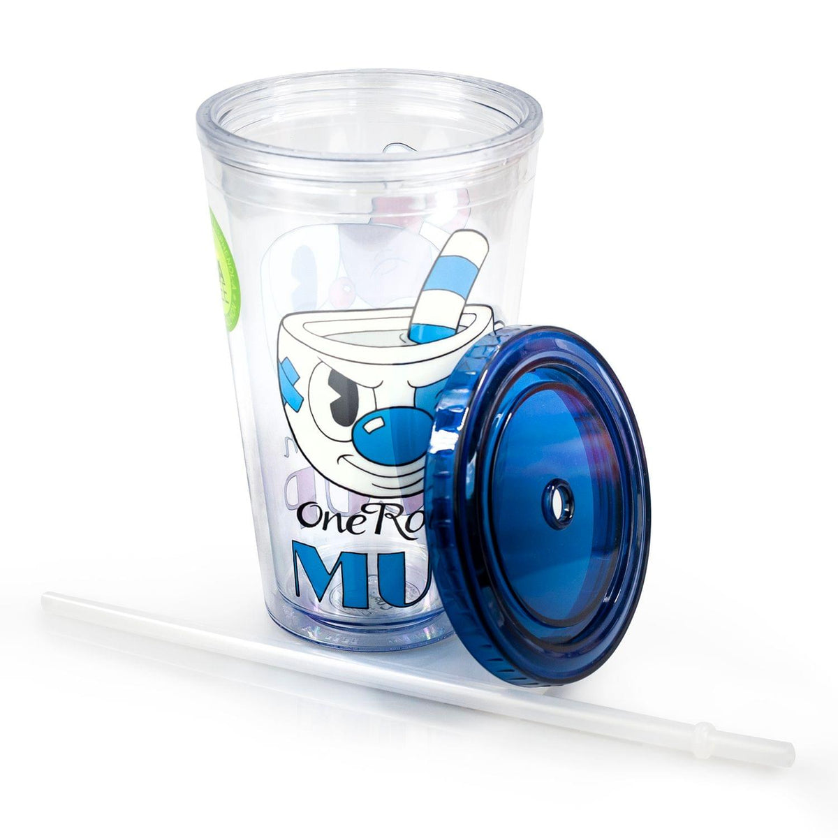 Cuphead One Rough/Tough Cup 16oz Carnival Cup w/ Straw & Lid