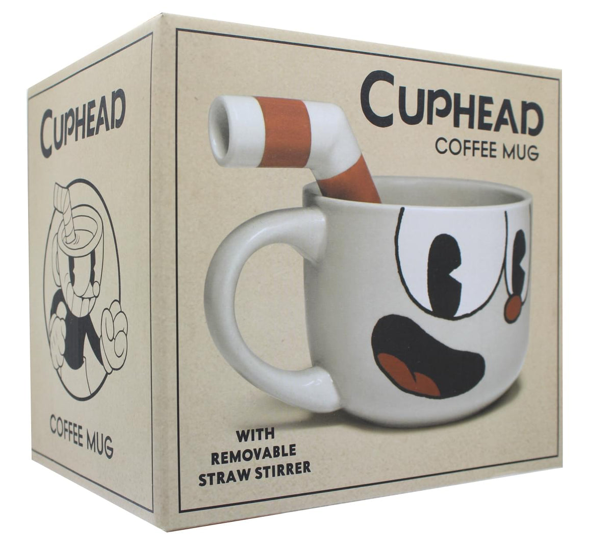 Cuphead 20oz Ceramic Molded Mug, Cuphead