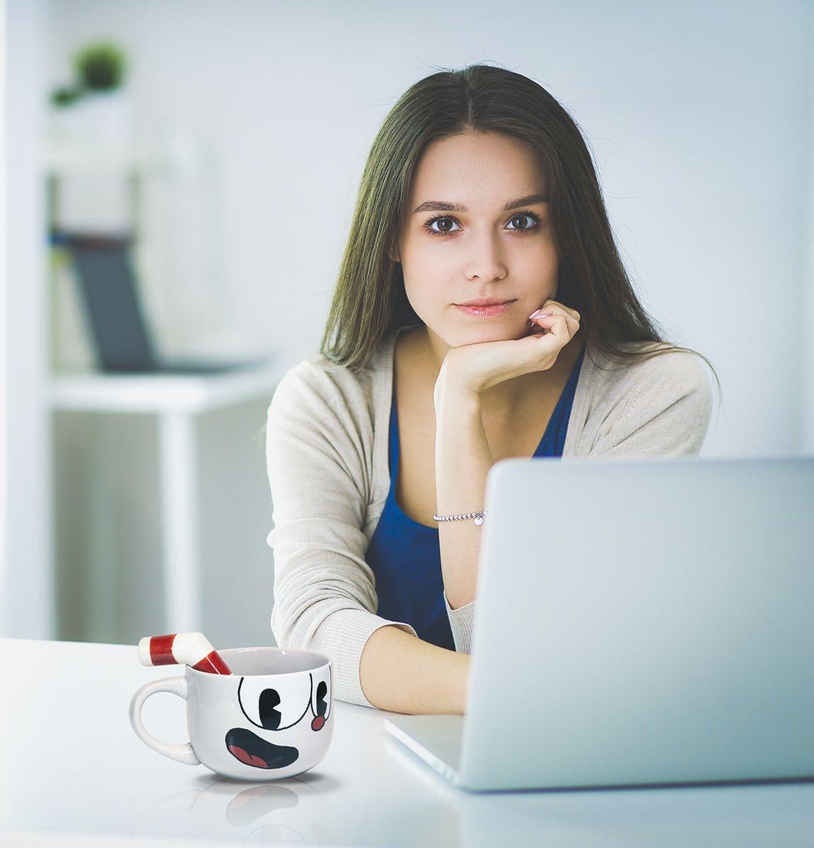 Cuphead 20oz Ceramic Molded Mug, Cuphead