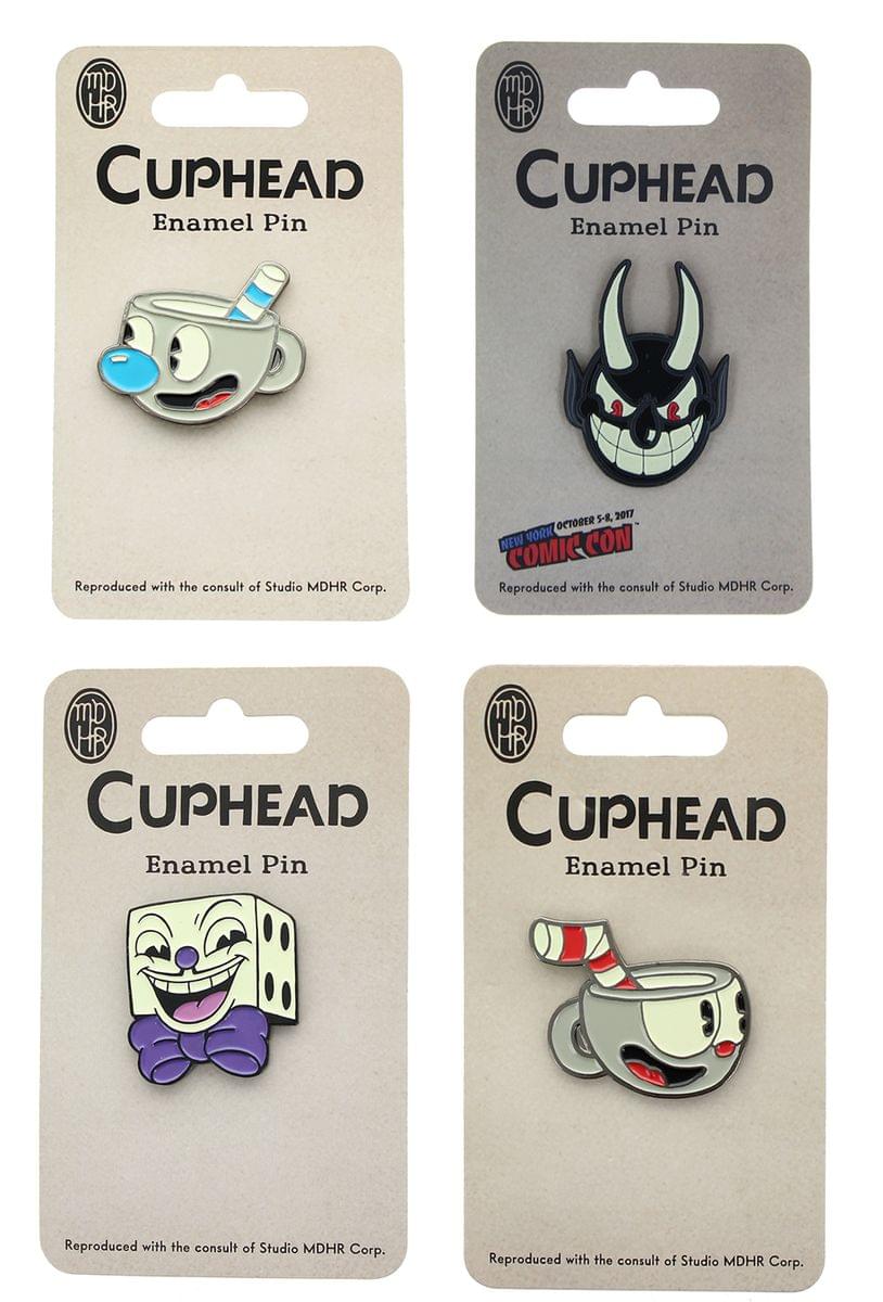 Cuphead Enamel Pin 4-Pack Set: Cuphead, Mugman, King Dice, Devil (NYCC'17 EXCL)