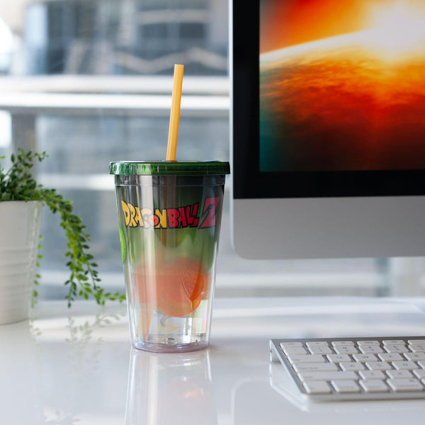 Dragon Ball Z Shenron Carnival Cup with Molded Ice Cubes and Straw