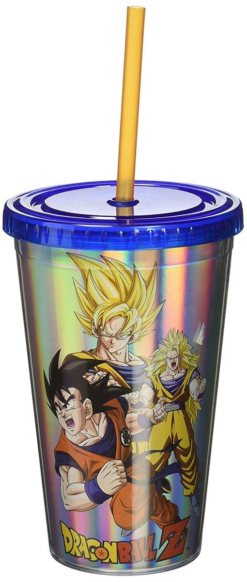 Dragon Ball Z Travel Cup Bundle w/ Straws & Screw-Down Lids
