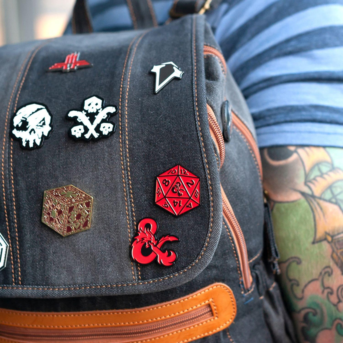 Dungeons & Dragons D20 Die and Ampersand Exclusive Enamel Pin Set