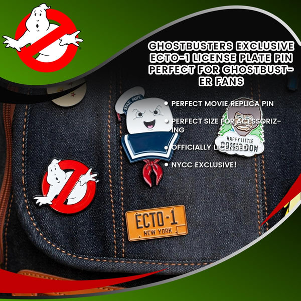 Ghostbusters Exclusive Ecto-1 License Plate Pin