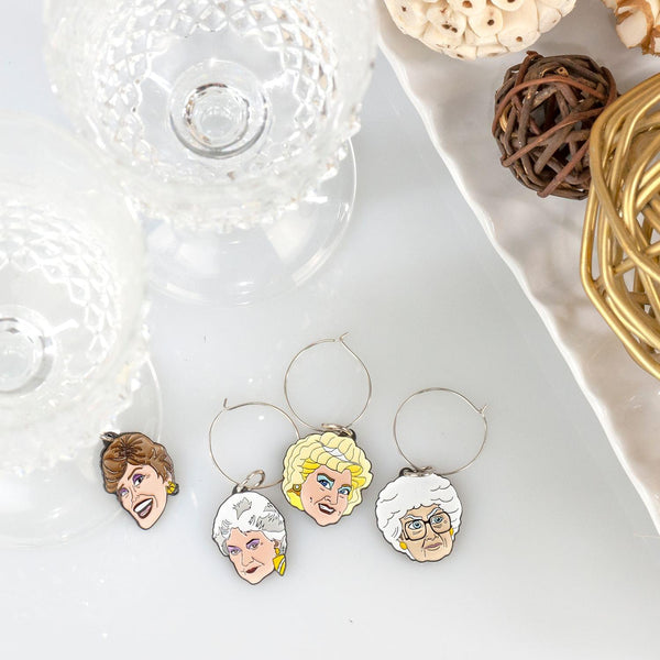 Golden Girls Wine Charms, Set of 4