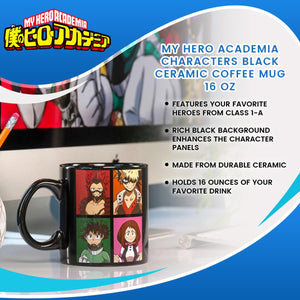 My Hero Academia Characters Black Ceramic Coffee Mug